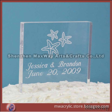 Transparent Rectangle Acrylic/Lucite Trophy/Letterweight/Gift with Logo